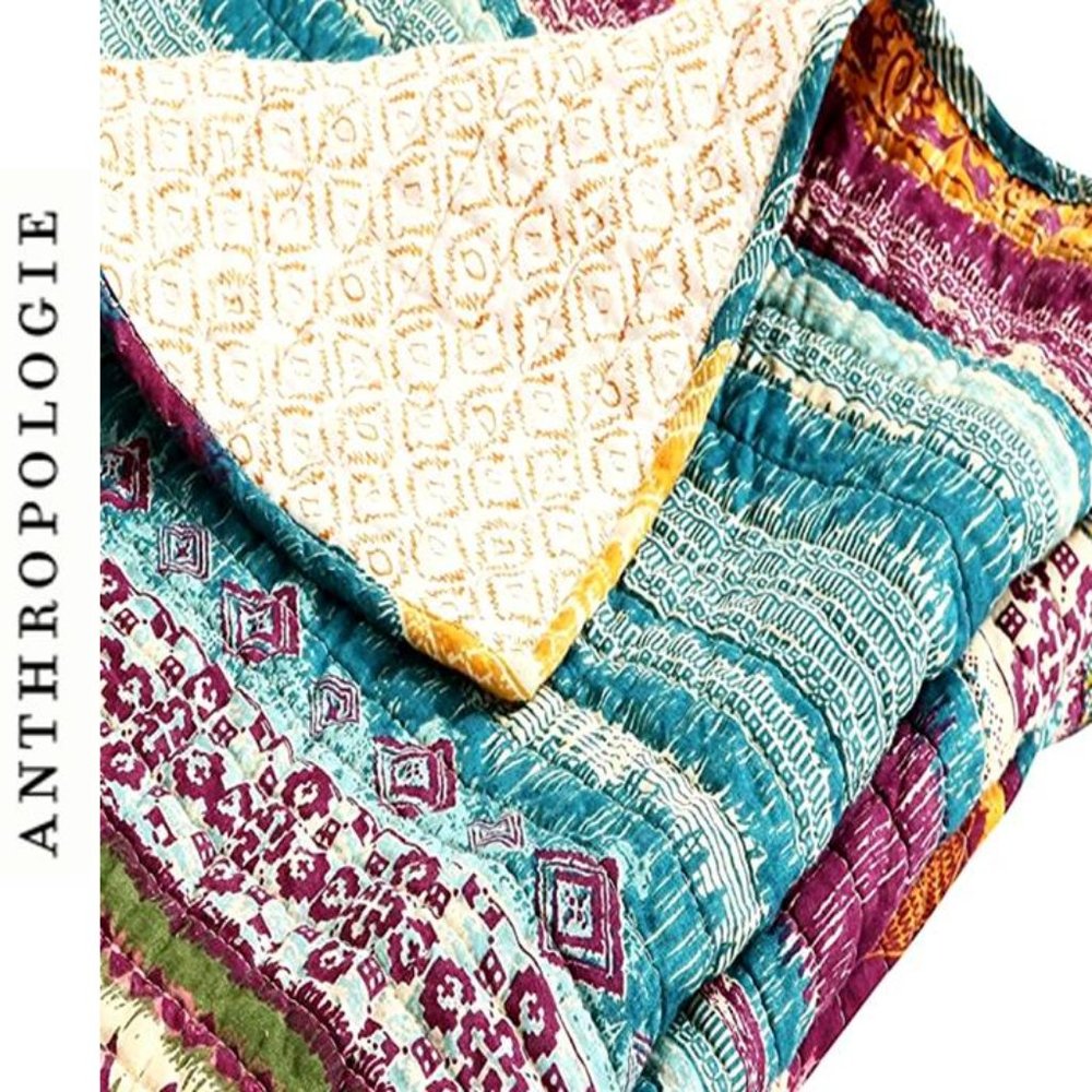 NWT Anthro Cotton Beach Quilt - Picture 2 of 3